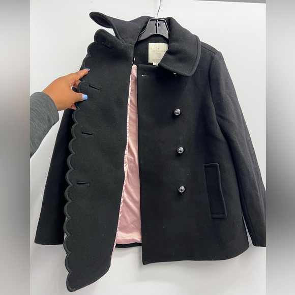 Kate Spade Out West Scallop Wool Peacoat Small - Picture 7 of 11